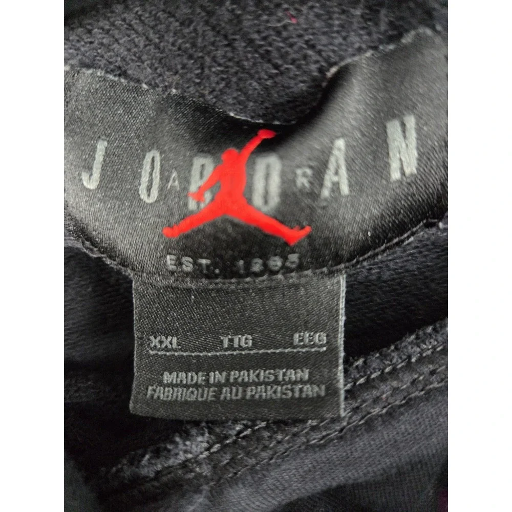 Air Jordan Essentials Hoodie 2XL Black Gold Metallic Lightning Graphic Pullover